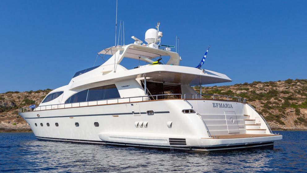 Exterior view of luxury motor yacht Efmaria picture 3