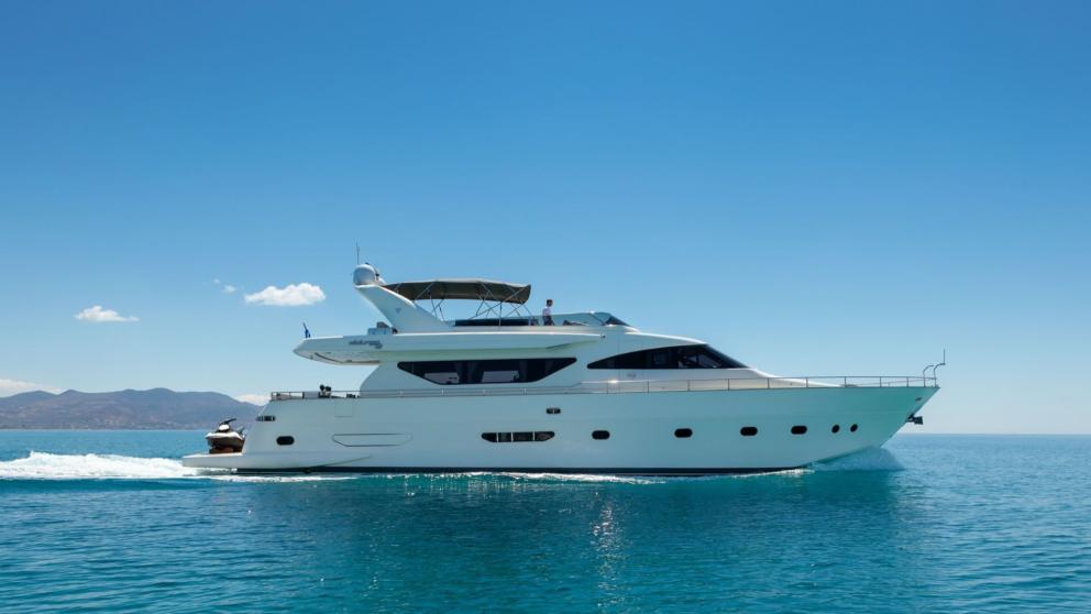 Exterior view of the luxury motor yacht Freedom