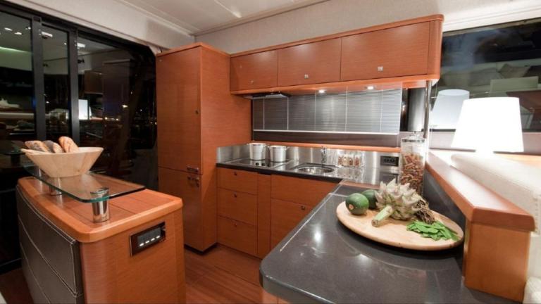 Kitchen area of the motor yacht My Way
